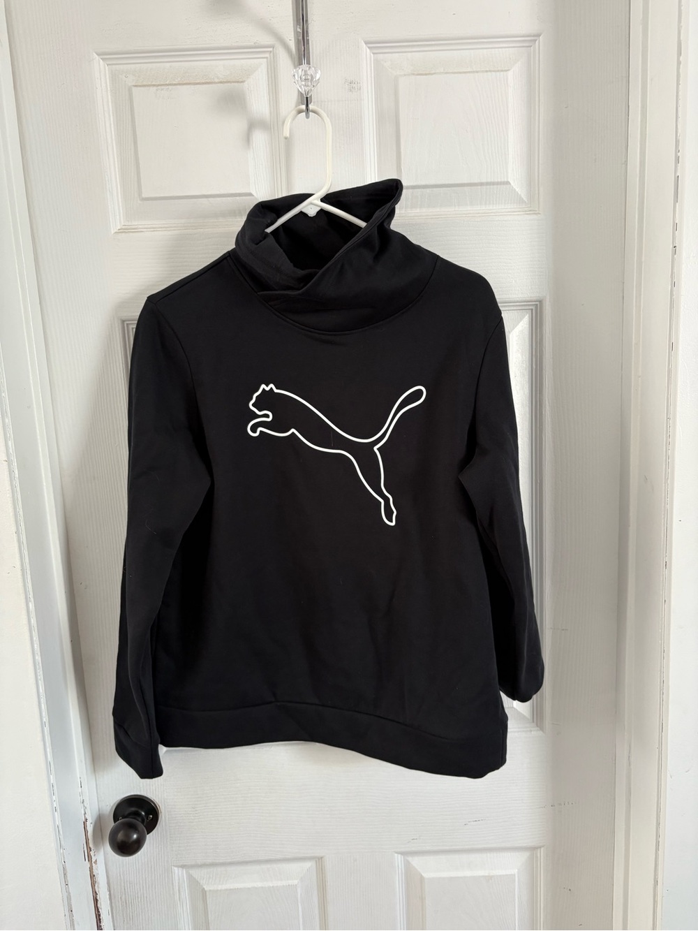 Puma Black Cowl Neck Pullover with White Logo